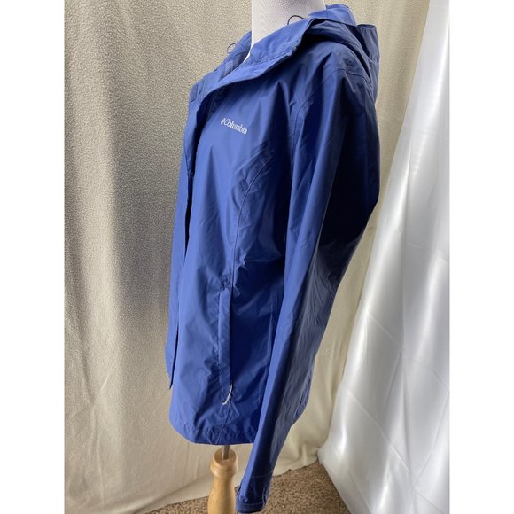 Columbia Omni-Tech Purple Hooded Wind/Rain Jacket - Picture 10 of 12